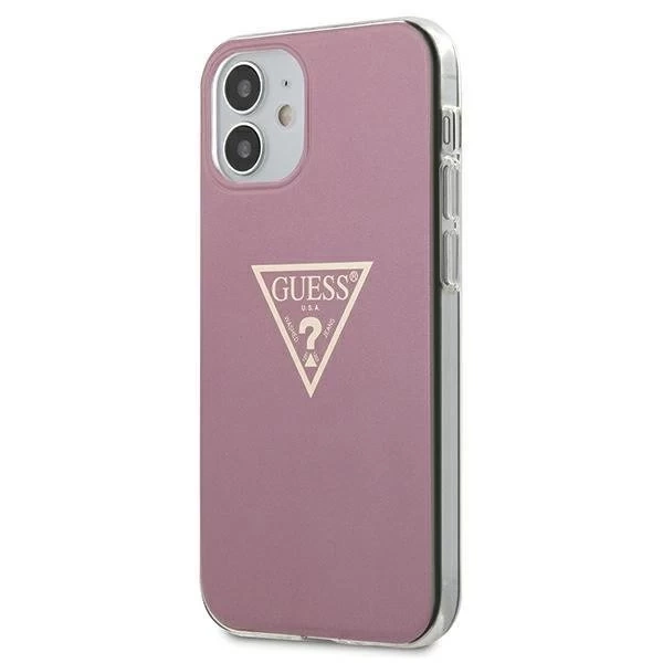 Guess GUHCP12SPCUMPTPI iPhone 12 mini 5,4" różowy/рожевий твердий корпус Metallic Collection