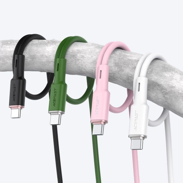 Acefast cable USB Type C - USB Type C 1.2m, 60W (20V/3A) green (C2-03 oliver green)