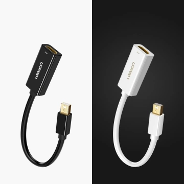 UGREEN cable adapter FHD (1080p) HDMI (female) - Mini DisplayPort (male - Thunderbolt 2.0) white (MD112 10460)