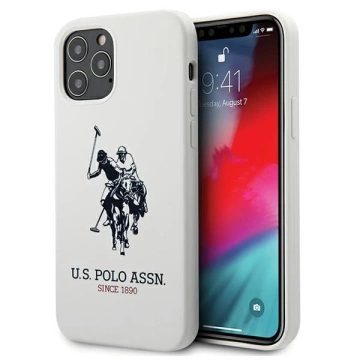 Чохол для телефону US Polo Silicone Collection iPhone 12/12 Pro 6.1". білий/білий