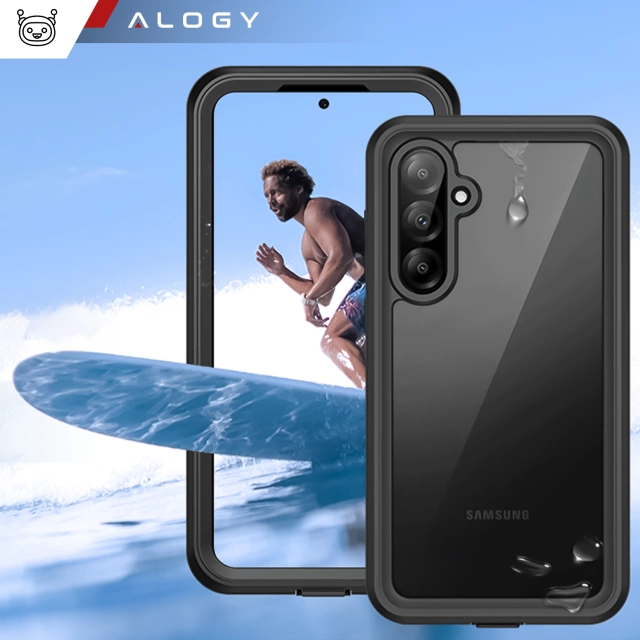 Vodotesné puzdro pre Samsung Galaxy A36 5G / A56 5G Alogy HydroArmor™ IP68 s priehľadnou zadnou stranou, 360° pancierované puzdro