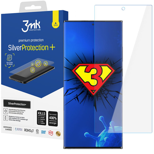 Silver Protection 3mk 7H full screen antivirus film for Samsung Galaxy S22 Ultra