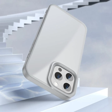 Baseus Crystal Phone Case Armored Case pre iPhone 13 Pro Max so sivým gélovým rámom (ARJT000513)