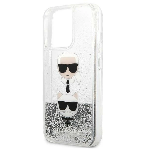 Захисний чохол Karl Lagerfeld KLHCP13LKICGLS для Apple iPhone 13 Pro / 13 6.1" silver/silver hardcase Liquid Glitter Karl