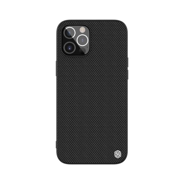 Nillkin Textured Case odolné vyztužené pouzdro s gelovým rámem a nylonem na zadní straně iPhone 12 Pro Max černý