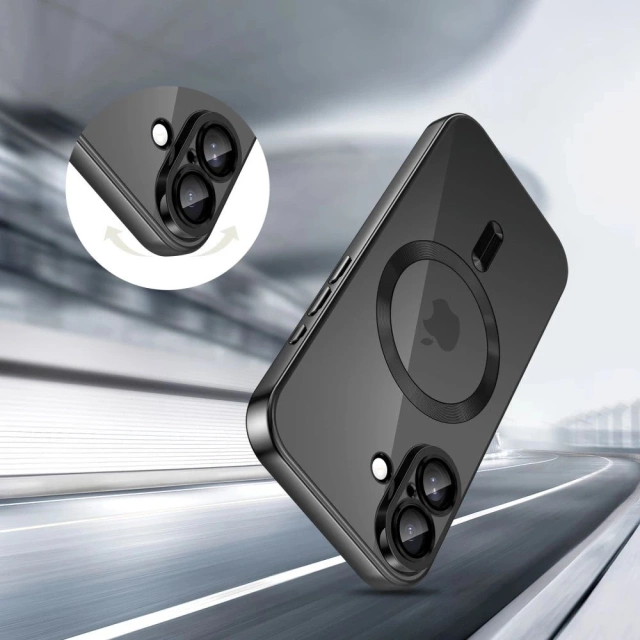 Etui do iPhone 17 Tech-Protect MagFlex MagSafe Przezroczysto-Czarne