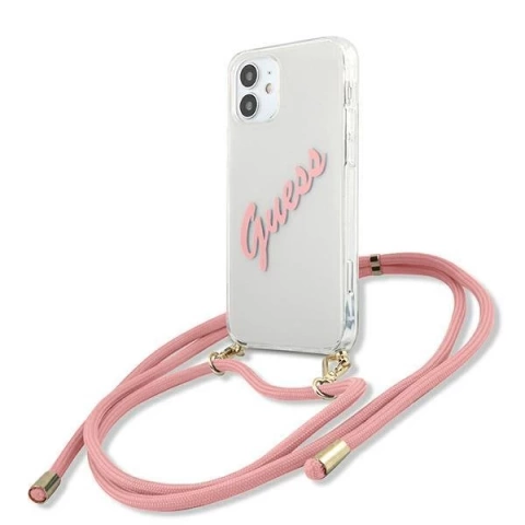 Guess GUHCP12SCRTVSPI iPhone 12 mini 5,4 "рожевий / рожевий твердий чохол Script Vintage