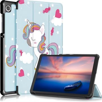 Case for Samsung Galaxy Tab A9 2023 8.7" X110/X115 Tablet Cover Case Alogy Book Cover Unicorn Unicorn Blue Glass