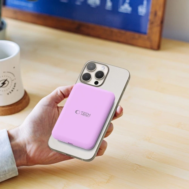 Magnetická powerbanka PB10 Lifemag Magsafe Power Bank 5000mah Lilac