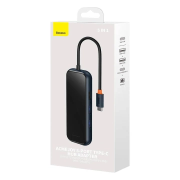 Концентратор 5w1 Baseus AcmeJoy серії USB-C до 2xUSB 3.0 USB 2.0 USB-C PD RJ45 (szary)