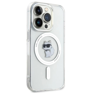 Etui Karl Lagerfeld KLHMP15LHFCCNOT für iPhone 15 Pro 6,1" transparentes Hardcase IML Choupette MagSafe