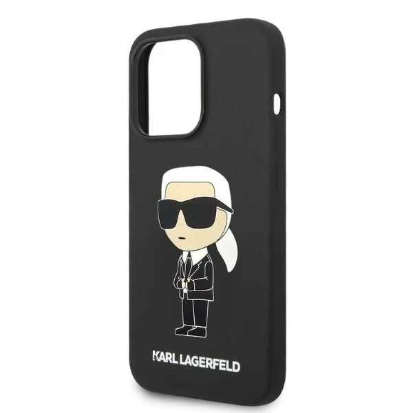 Захисний чохол для телефону Karl Lagerfeld KLHCP14LSNIKBCK для Apple iPhone 14 Pro 6.1" hardcase чорний/чорний Silicone Ikonik