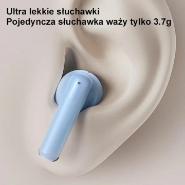 Bluetooth 5.3 slúchadlá USAMS TWS Séria US Dual mic bezdrôtová modrá/modrá BHUUS03