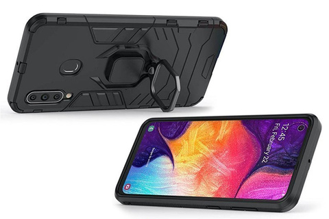 Puzdro Alogy Stand Ring Armor pre Samsung Galaxy A60 / M40 čierne sklo Alogy