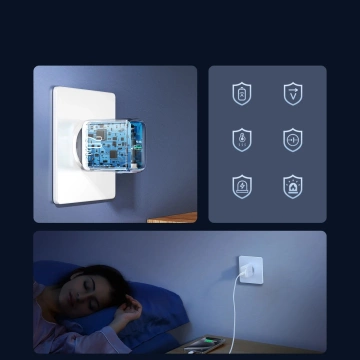 Joyroom USB-C PD 20W Network Charger - White USB-C / USB-C 1m Cable