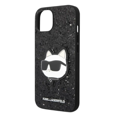 Ochranné puzdro na telefón Karl Lagerfeld KLHCP14MG2CPK pre Apple iPhone 14 Plus 6,7" čierne/čierne pevné puzdro Glitter Choupette Patch