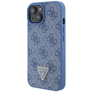 Etui Guess GUHCP15SP4TDSCPB для iPhone 15 6.1" niebieski/синій твердий чохол Crossbody 4G Металевий логотип