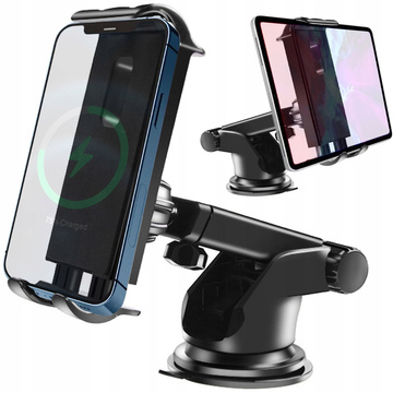 Alogy univerzálny držiak do auta na čelné sklo, palubná doska na telefón, tablet 11" Black Car nabíjačka