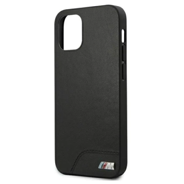 BMW BMHCP12SMHOLBK Pouzdro na telefon pro Apple iPhone 12 Mini 5,4" černo/černé pevné pouzdro M Collection Smooth PU