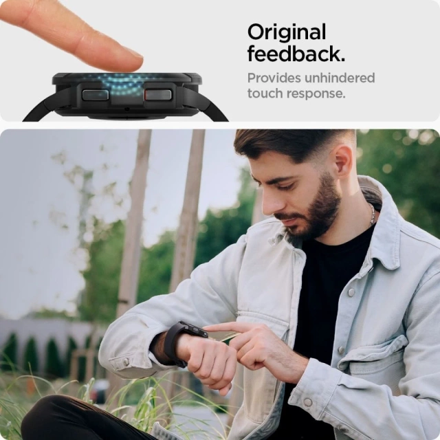 Tvrdené sklo Spigen Glas.tr „EZ-Fit“ v dvoch baleniach pre Samsung Galaxy Watch 6 Classic (43 mm) číre