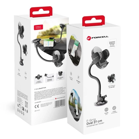 Forcell Oval 2in1 Autohalterung Arm 27 cm Glas-/Gitterklemmung