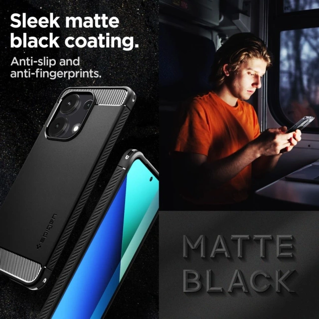 Etui Spigen Rugged Armor для Xiaomi Redmi Note 13 4G / LTE Matte Black