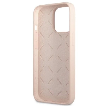 Guess GUHCP13LSLTGP iPhone 13 Pro / 13 6,1" růžové / růžové pevné pouzdro silikonový trojúhelník