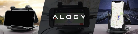 Автомобільний GPS-тримач для телефону Cockpit Car Dashboard Cars Rotatable 360 ​​​​Degrees for 6.5" Alogy Phone Black