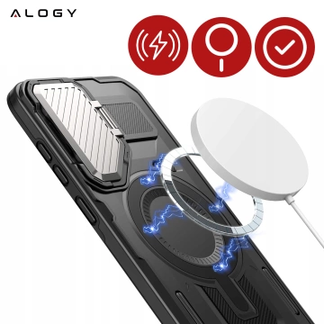 Puzdro pre Apple iPhone 16 Pro Max Alogy Anti-Shock Hybrid Case pre MagSafe Transparent