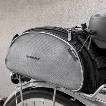 Wozinsky Fahrradträgertasche mit Schultergurt 13l schwarz (WBB1BK)
