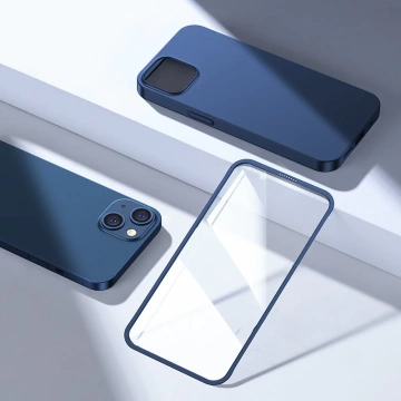 Zadný a predný kryt z tvrdeného skla Joyroom 360 pre iPhone 13 (modrý JR-BP927)