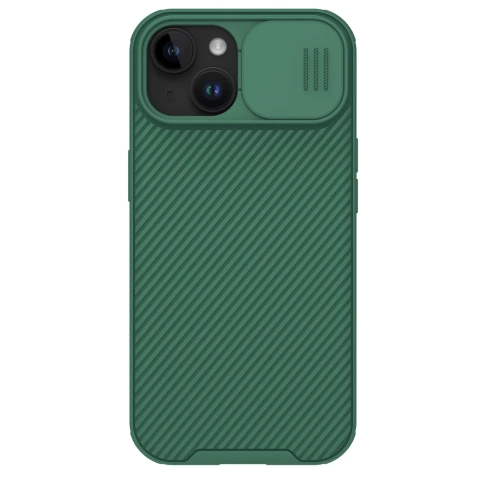 Magnetické puzdro Nillkin CamShield Pro pre iPhone 15 Plus s ochranou fotoaparátu – zelené