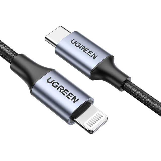 Kabel USB-C – Lightning 1m Ugreen US304 60759 MFi 3A Szary