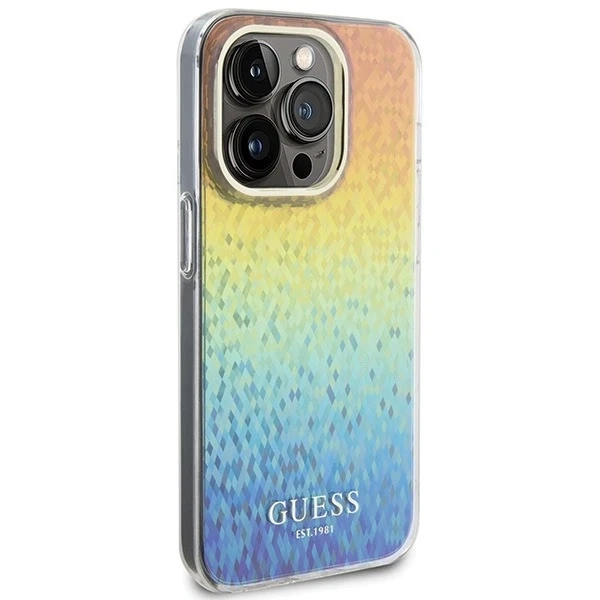 Etui Guess GUHCP15LHDECMI для iPhone 15 Pro 6.1" wielokolorowy hardcase IML Faceted Mirror Disco Iridescent
