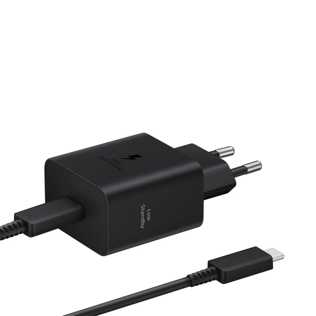 Samsung 45W 4.05A 1x USB-C Wandladegerät Schnellladefunktion PD PPS - Schwarz