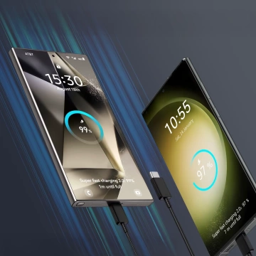 Оригінальний кабель Samsung USB-C до USB-C EP-DW767 для зарядки 1,8 м 3 A 25 Вт / 45 Вт Білий