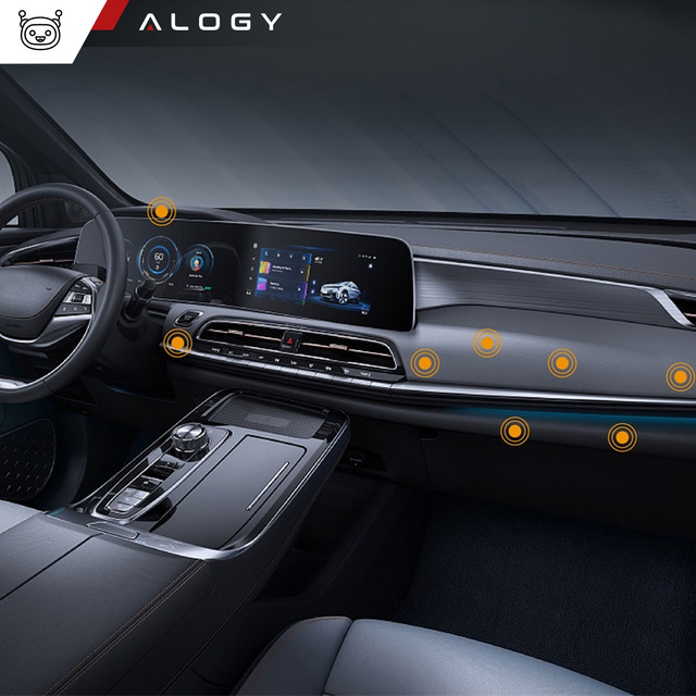 Držiak do auta 2x, sada Alogy, magnetický, samolepiaci, čierny