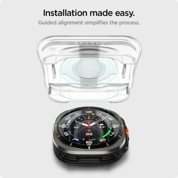 Tvrdené sklo Spigen Glas.Tr „EZ-FIT“ 2-balenie pre Samsung Galaxy Watch Ultra (47 mm) číre