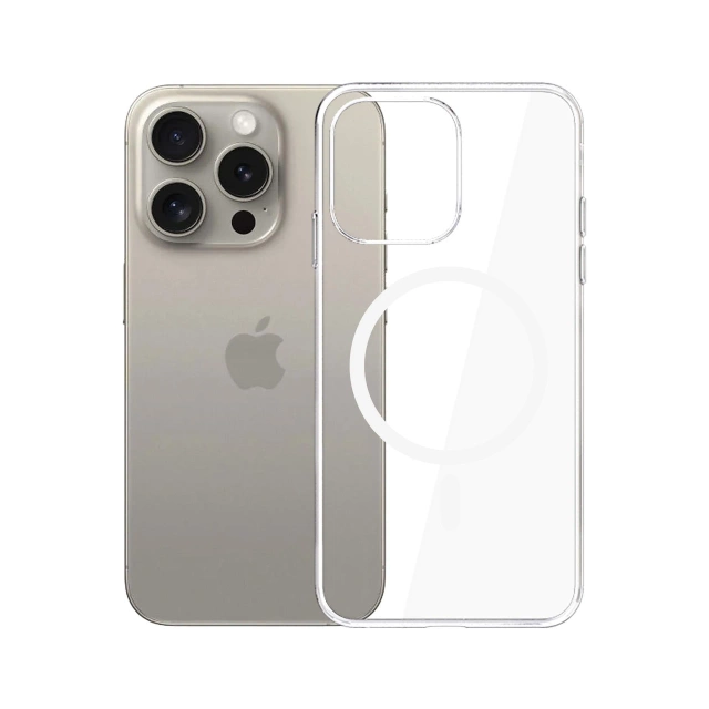 Protective case for Apple iPhone 15 Pro 3mk Clear MagCase