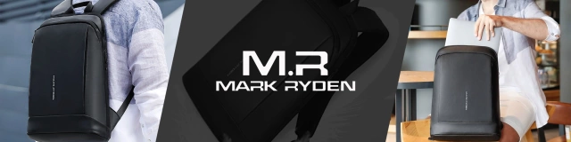 Рюкзак для ноутбука Mark Ryden 15,6 дюйма, водонепроникний, для бізнесу та подорожей, зручний, відкривається на 180°, з гачком для валізи, 13 л (43×30×10 см) – чорний