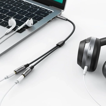 UGREEN kabel AUX prodlužovací kabel 3,5 mm mini jack 0,2 m černý (AV191 50253)