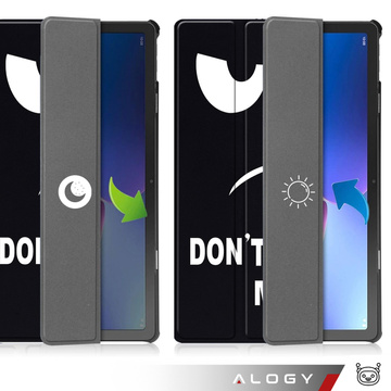 Hülle für Samsung Galaxy Tab A9 Plus 2023 11" (X210/X215/X216) Tablet Flip Cover Slim Case Alogy Don't touch me Schwarzes Glas