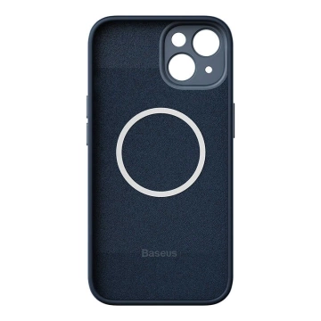 Захисний чохол Baseus Liquid Silica Protective Set Magnetic Case and Tempered Glass для iPhone 14 Plus (синій)