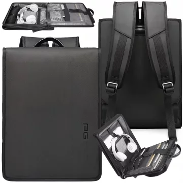 Bange Waterproof Backpack Laptop Bag 14" City Travel 39.5x29.5x8 cm for Work School Plane Men's Women's Slim Black