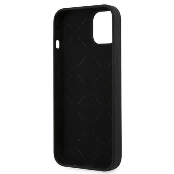 Guess GUHCP13SLS4GGBK iPhone 13 mini 5,4" čierne/čierne pevné puzdro Silikónové 4G logo