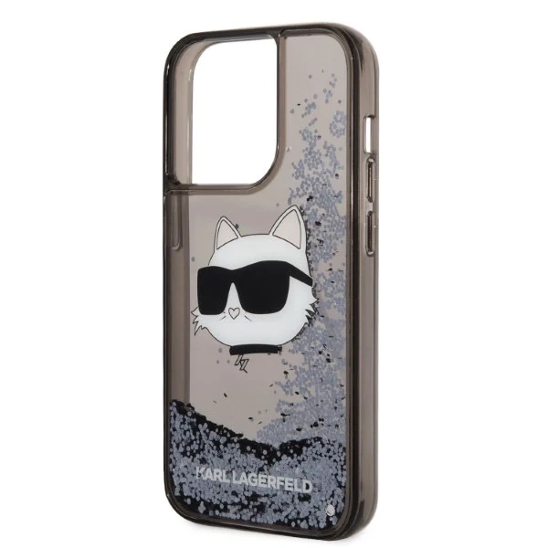 Etui Karl Lagerfeld KLHCP14LLNCHCK pre iPhone 14 Pro 6,1" pevné puzdro s trblietavou chupetovou hlavou