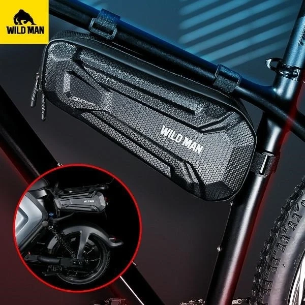 Wildman XT9 XL Fahrradtasche Rahmentasche 1,8L Wasserdicht Schwarz