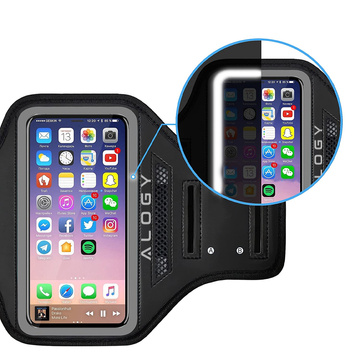 Alogy WaterProof Sport ArmBand водонепроникний чохол для бігу для телефону 6,7 дюйма чорний