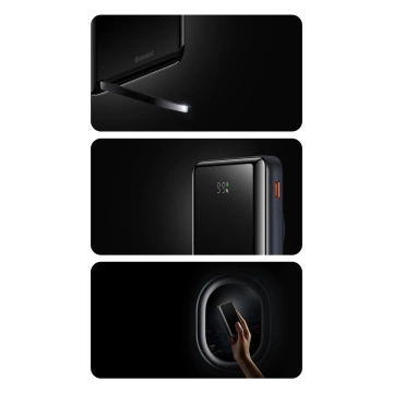 Baseus Magnetic Bracket 10000mAh 20W Powerbank mit MagSafe - blaues USB-C-Kabel 60W 0,5m