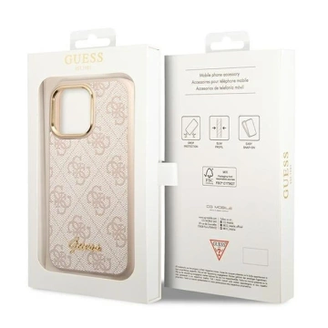 Etui Guess GUHCP14XHG4SHP для Apple iPhone 14 Pro Max 6,7" różowy/рожевий жорсткий чохол 4G Vintage Gold Logo
